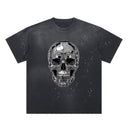 Silver chrome Jeweled Skull Wearable Art - T-shirt