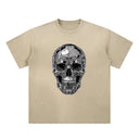 Silver chrome Jeweled Skull Wearable Art - T-shirt