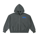 Fleeced Full-Zip Boxy Hoodie