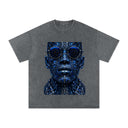 Snow Washed Oversized Cotton T-Shirt