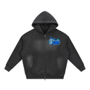 Sunfade Two-way Zipper Boxy Fleece Hoodie