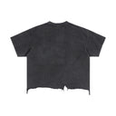Vintage Wash Boxy Distressed Hem T-Shirt