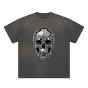 Silver chrome Jeweled Skull Wearable Art - T-shirt