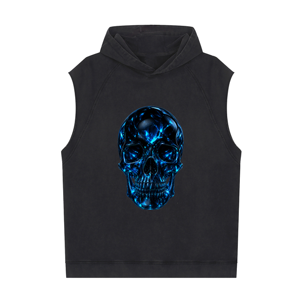 Snow Washed Sleeveless Hoodie