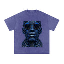 Snow Washed Oversized Cotton T-Shirt