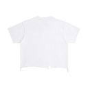 Vintage Wash Boxy Distressed Hem T-Shirt