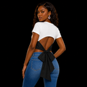 Clarity — Slim-Fit Bow-Back Crop