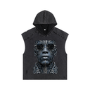 Snow Washed Boxy Hooded Tank Top