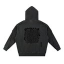 Snow Washed Tape Raw Edge Hoodie