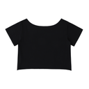 Off-Shoulder Rolled Hem Cotton T-Shirt