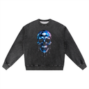 Snow Wash Oversized Crewneck Sweatshirt
