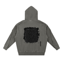 Snow Washed Tape Raw Edge Hoodie