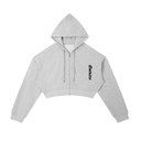 Essential Cropped Zip-Up Hoodie