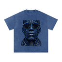 Snow Washed Oversized Cotton T-Shirt