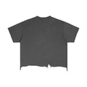 Vintage Wash Boxy Distressed Hem T-Shirt