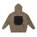 Snow Washed Tape Raw Edge Hoodie
