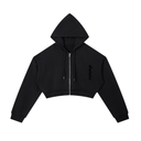 Essential Cropped Zip-Up Hoodie