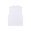 Raw Edge Cotton Tank Top