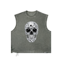 Distressed Grommet Eyelet Tank Top